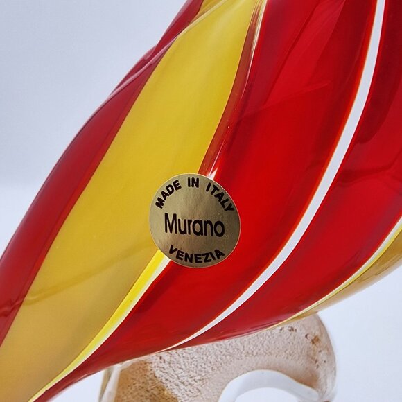 Pair of Murano Glass Cockatoo Bird Sculptures - Picture 6 of 8